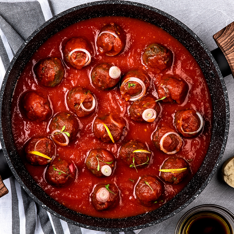 Westinghouse's Soutzoukakia: Traditional Greek Meatballs Marinara in tomato sauce.